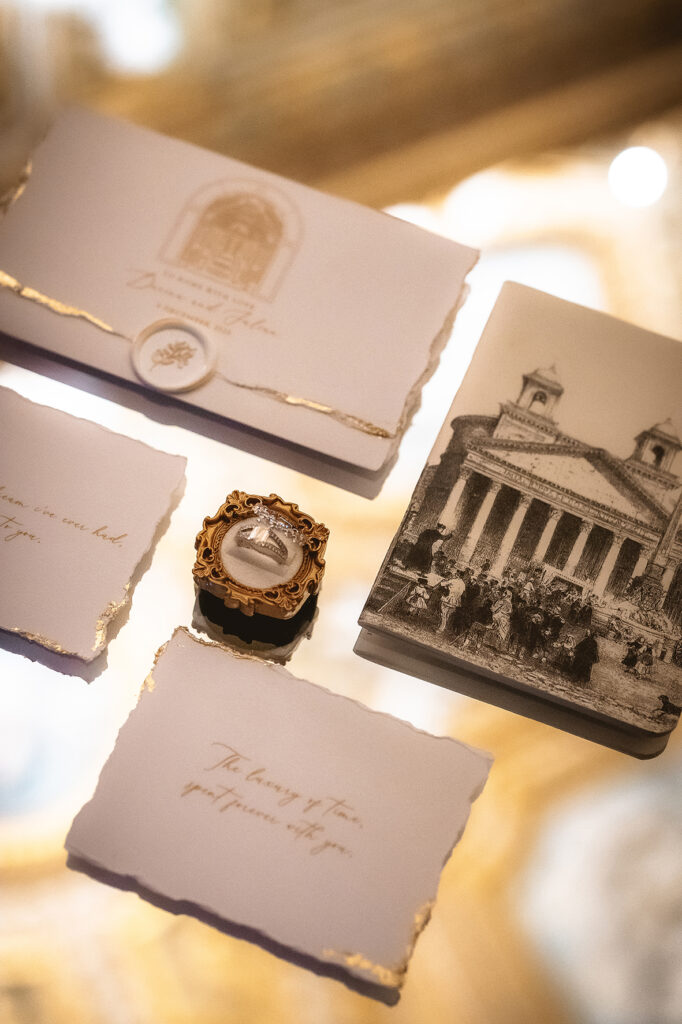 Bespoke wedding stationery suite per destination wedding in Italia